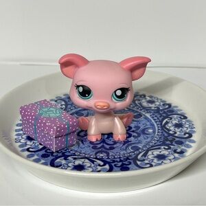 Authentic Littlest Pet Shop LPS Hasbro #361 Pink Pig Accessory Present Gift VTG